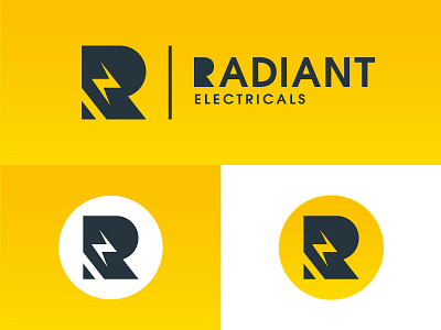 Radiant Electricals Logo design designer electric electricity logo radiant