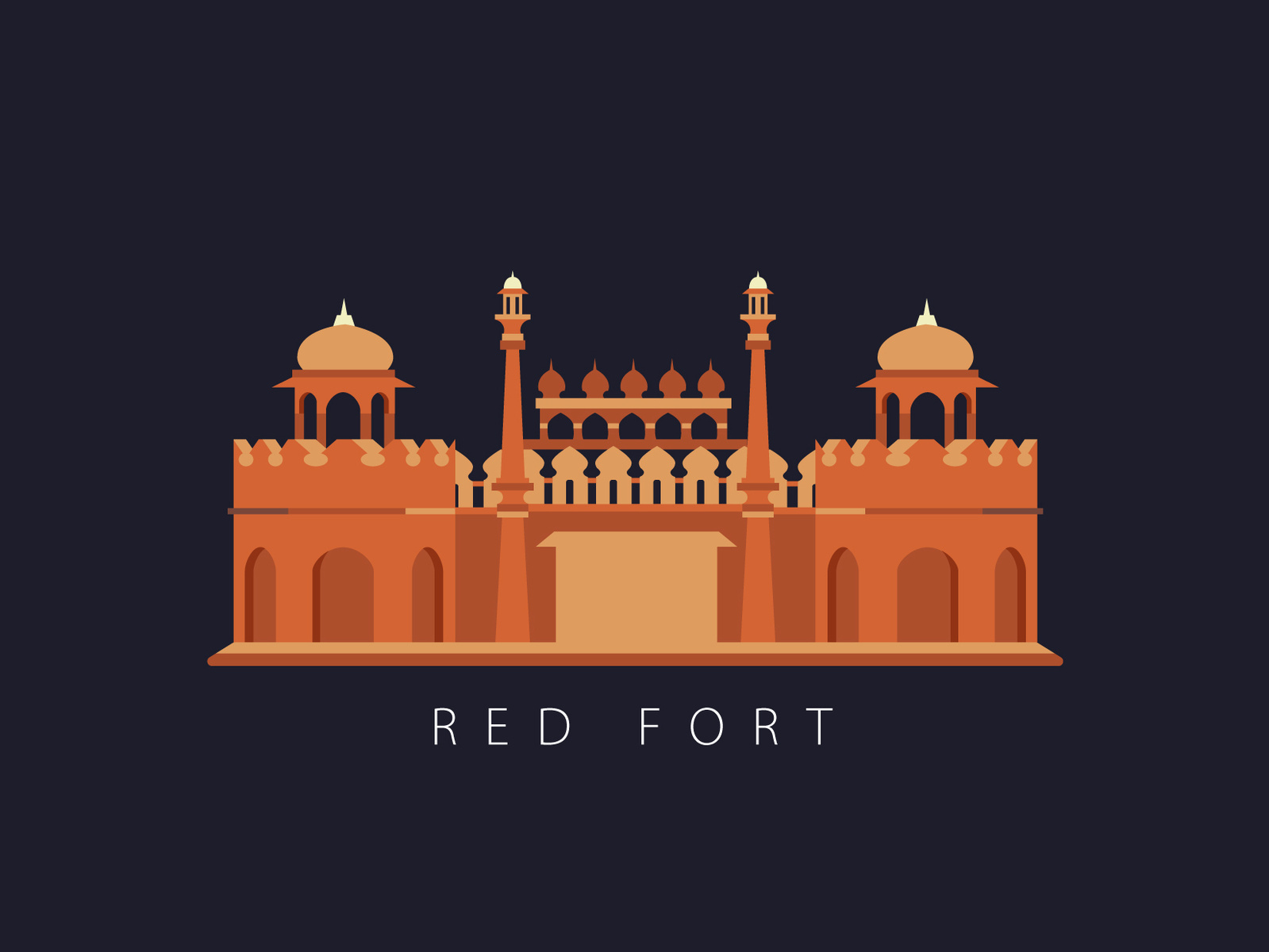 Red Fort by Karan on Dribbble