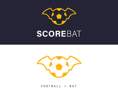 ScoreBat bat brand identity branding football logo logo design logo designer score