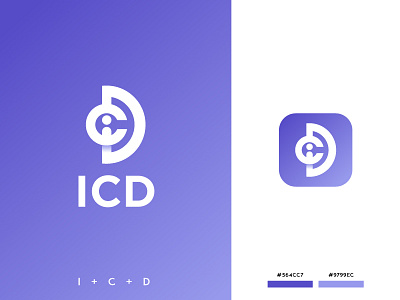 ICD Logo Concept brand identity branding concept lettermark logo logo design logo designer typography