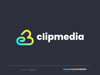 Clipmedia app app icon brand identity branding clip logo logo design media typography