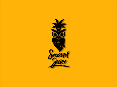 second juice logowork bird design graphic design juice logo logo design owl product design