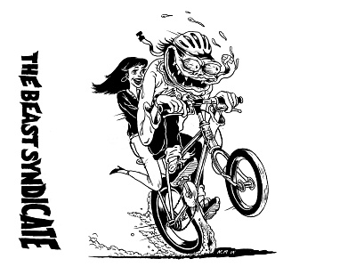 The beast syndicate beast bicycle bike illustration