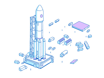 Ready to launch application illustration launch nasa rocket space technology web