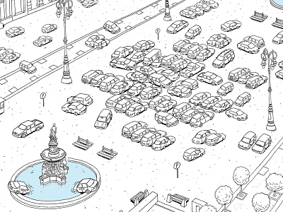 My city's main square full of cars adolfson cars city mattias square traffic