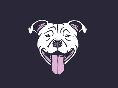 Pitbull's cute face cute decal dog face illustration pet pitbull sticker vector