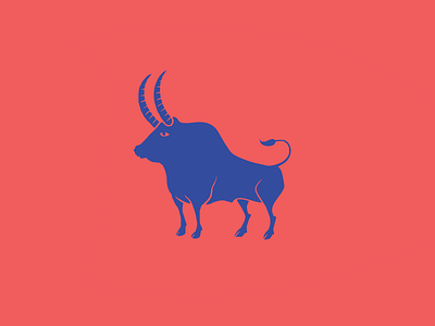 Illustration of Taurus animal bull horoscope planets sign sillouette zodiac