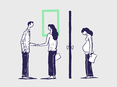 Discrimination in the work place: pregnancy [final version] discrimination illustration pregnancy work rights