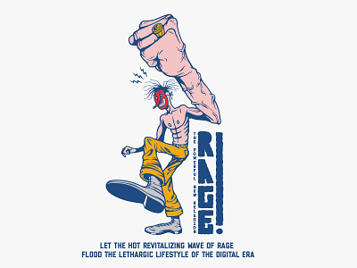 RAGE character illustration illustrative logo rage