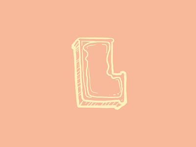 Letter "L" 5 design flat illustration lettertype minimal typography