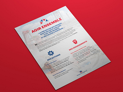 Agir Ensemble Flyer art direction branding design flyer flyerdesign flyers graphic design print design professional red