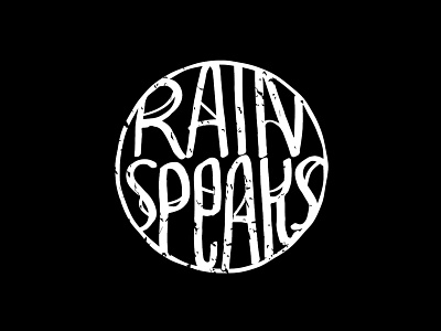 Rain Speaks Logo art direction black and white branding graphic design indie music logo logo design logodesign logotype music musician visual identity design