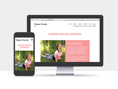 Tiphaine P. - Yoga teacher website graphic design graphicdesign responsive ui web web design webdesign website website design wordpress