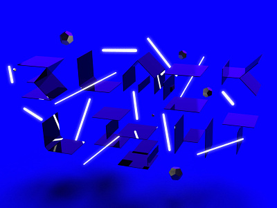 "Black Light" 3d adobe dimension font geometric type typography