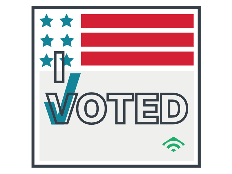 "I voted" digital sticker illustration sticker vote2020 voting