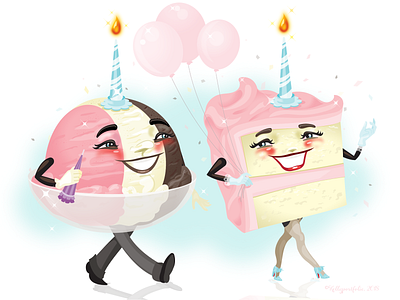 Birthday birthday bash birthday cake birthday card cute art food food and beverage illustration sweets