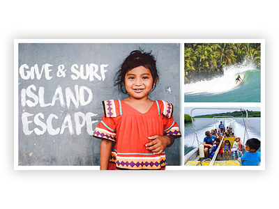 MadebyAdventure x Give and Surf: Promotional Image adventure branding brush font graphic design social campaign
