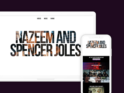 Nazeem and Spencer Joles Music branding design graphic design music web design