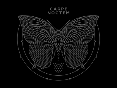 Carpe Noctem butterfly circle geometry lines merch pattern shapes