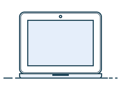 Simple Laptop Illustration computer illustration laptop simple vector