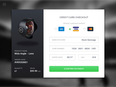 Moment Lens Checkout Page