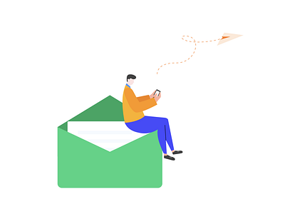 Sent successfully design email icon illustration paint peoples send sketch