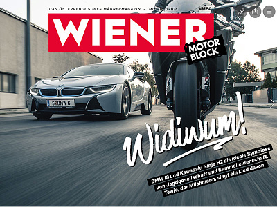 Wiener Motorblock editorial design online mag