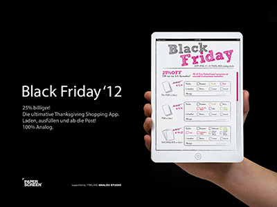 Black Friday'12 analog App art direktion illustration photography