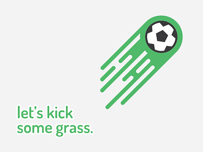 Let's kick some grass. football football jersey design funny illustration illustrator joke poster design pun sports