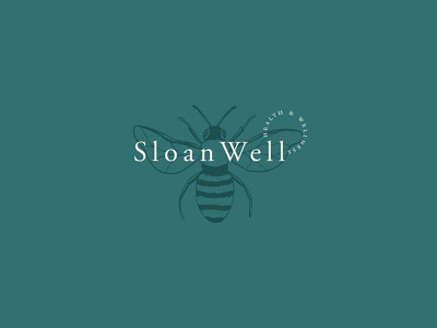 SloanWell, Logo Variation adobe illustrator bee bee logo branding branding design graphic design icon illustration logo logo design nature small business vector wellness wellness logo