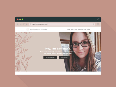 Anxiously Awesome: Weebly Theme Customization blogger illustration leaves mental health nature webdesign website design website theme customization weebly