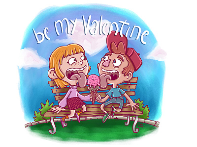 Valantines Day illustration valantines