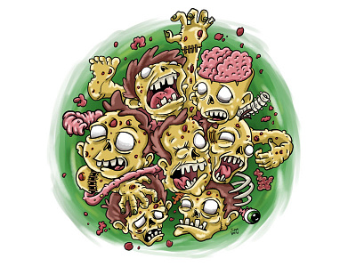Zombie Vortex illustration zombie