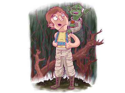 Luke an Yoda illustration