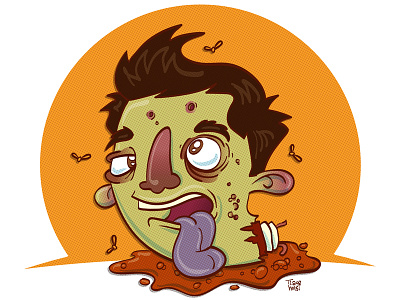 Zombie head illustration zombie