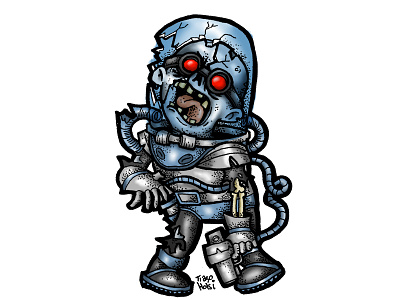 Zombie Mr Freeze illustration zombie