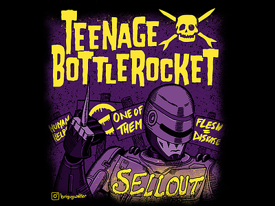 Teenage Bottlerocket Robocop Shirt drawing punk robocop t shirt