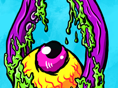 Eye Gal eye monster skateboard slime tentacles