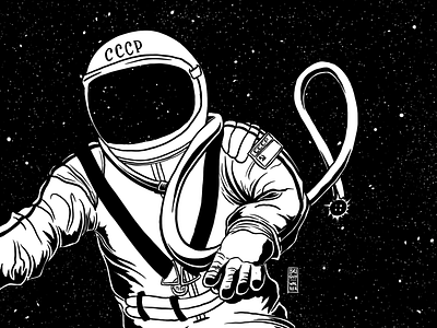 Inktober Day 2 astronaut cosmonaut inktober inktober2018