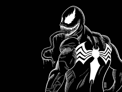 Inktober Day 5 comics digital art drawing ink inkotber2018 inktober marvel venom