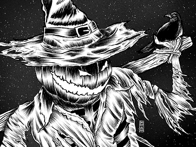 Scarecrow | Inktober Day 18 art evil halloween horror inking inktober inktober2018 jackolantern scarecrow scary