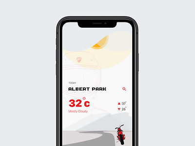 Flow: A weather app for motorcycle riders app design flat icon illustration minimal typography ui ux vector