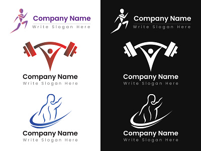 Fitness Logo Samples art design art work brand brand design brand identity branding design designing illustration logo design logodesign logos typogaphy ui ux vector