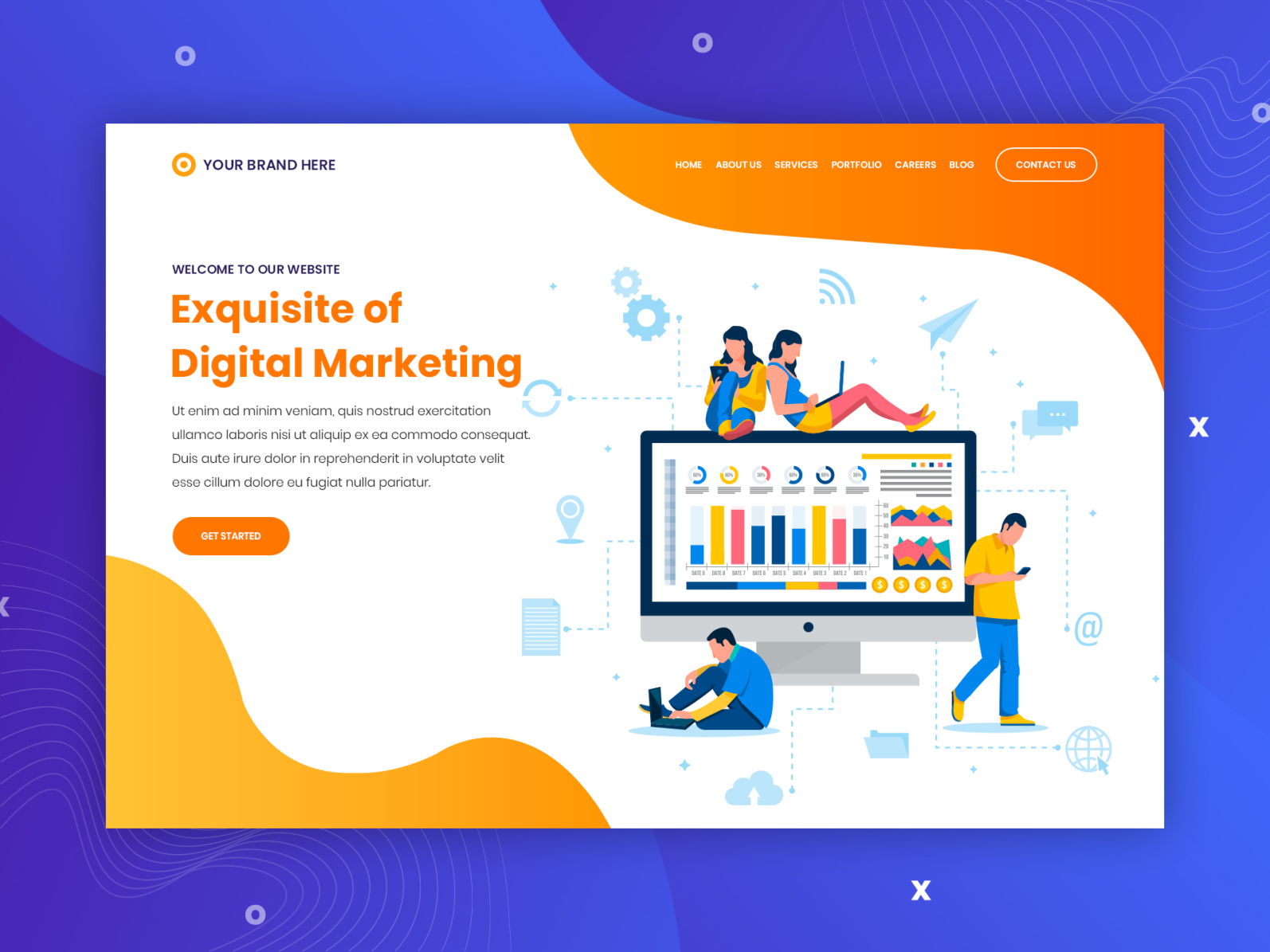 Digital Marketing Landing Page by Dev Designer on Dribbble