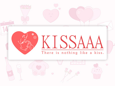 Kissaaa kiss logo design