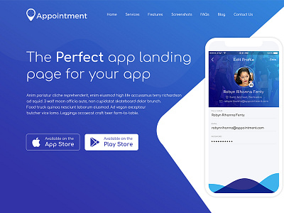 Appointment appointment design designing landing page ui website template