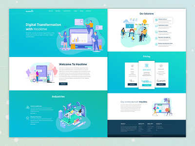 Hoolime Website appointment art design art work branding design designing footer design illustration landing page landing page concept medical website design pricing tables typography ui ux vector we design web website website design