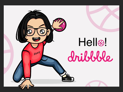 Hello Dribbble！ illustration ui