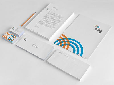 CDG's clean brand branding design stationary