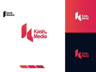 Logo " Kash Media " branding illustration logo vector